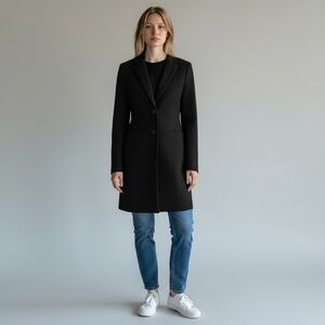 Le Chateau Classic Black Trench Coat